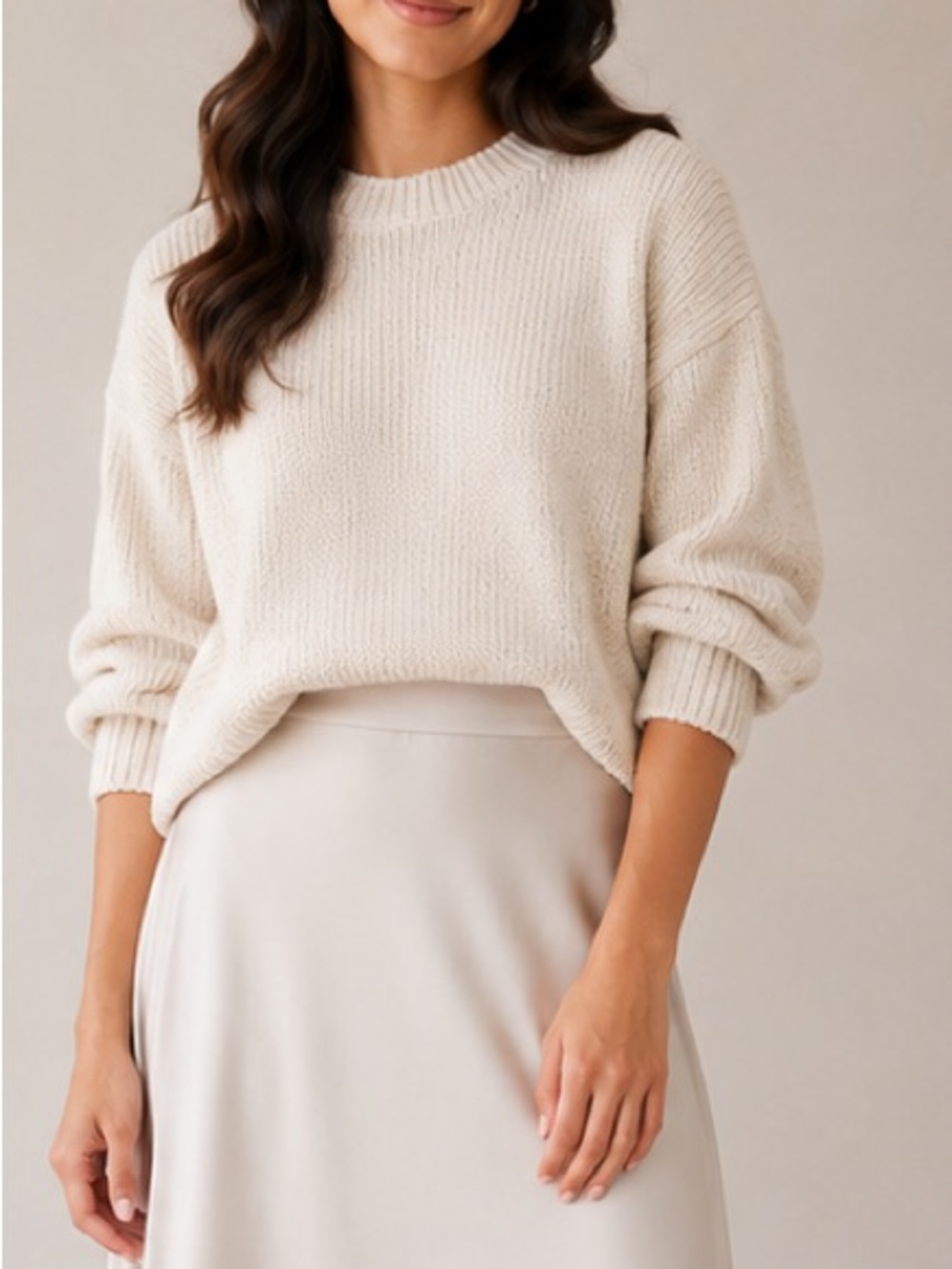 Cozy Blush Oversized Knit Sweater